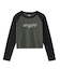 BI COLOR RHINESTONE LOGO RAGLAN L/S BABY TEE