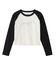 BI COLOR RHINESTONE LOGO RAGLAN L/S BABY TEE