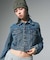 EMBOSSED DENIM JACKET