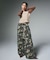 WASHED 2WAY WIDE LEG CARGO PANTS