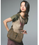 DISTRESSED FAUX LEATHER BELT HAND BAG