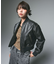 DISTRESSED FAUX LEATHER COMPACT BLOUSON