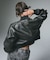DISTRESSED FAUX LEATHER COMPACT BLOUSON