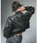DISTRESSED FAUX LEATHER COMPACT BLOUSON