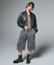 DISTRESSED FAUX LEATHER COMPACT BLOUSON