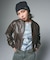 DISTRESSED FAUX LEATHER COMPACT BLOUSON