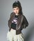 DISTRESSED FAUX LEATHER COMPACT BLOUSON