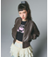 DISTRESSED FAUX LEATHER COMPACT BLOUSON