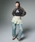 DISTRESSED FAUX LEATHER COMPACT BLOUSON