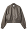 DISTRESSED FAUX LEATHER COMPACT BLOUSON