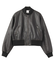 DISTRESSED FAUX LEATHER COMPACT BLOUSON