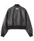 DISTRESSED FAUX LEATHER COMPACT BLOUSON