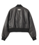 DISTRESSED FAUX LEATHER COMPACT BLOUSON