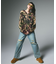 JACQUARD KNIT ZIP UP HOODIE