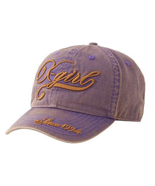 EMBROIDERED LOGO FADED 6PANEL CAP｜エックスガールの通販