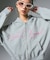 PENCIL SCRIPT LOGO EMBROIDERED ZIP UP SWEAT HOODIE