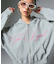 PENCIL SCRIPT LOGO EMBROIDERED ZIP UP SWEAT HOODIE