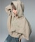 PENCIL SCRIPT LOGO EMBROIDERED ZIP UP SWEAT HOODIE