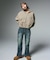 PENCIL SCRIPT LOGO EMBROIDERED ZIP UP SWEAT HOODIE