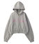 PENCIL SCRIPT LOGO EMBROIDERED ZIP UP SWEAT HOODIE