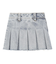 BOX PLEAT DENIM MINI SKIRT