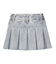 BOX PLEAT DENIM MINI SKIRT