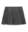 BOX PLEAT DENIM MINI SKIRT