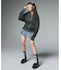 BOX PLEAT DENIM MINI SKIRT