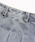 BOX PLEAT DENIM MINI SKIRT