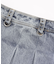 BOX PLEAT DENIM MINI SKIRT