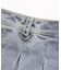 BOX PLEAT DENIM MINI SKIRT