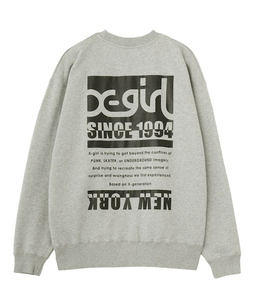 BI COLOR BOX LOGO CREWNECK SWEAT TOP｜エックスガールの通販｜&mall