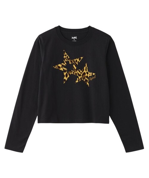 LEOPARD STAR L/S BABY TEE｜エックスガールの通販｜&mall