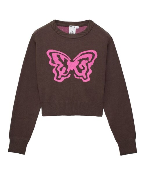 BUTTERFLY XG LOGO COMPACT KNIT TOP｜エックスガールの通販