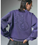 LOGO PATCH PIGMENT DYED CREWNECK SWEAT TOP