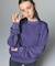 LOGO PATCH PIGMENT DYED CREWNECK SWEAT TOP