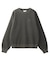 LOGO PATCH PIGMENT DYED CREWNECK SWEAT TOP