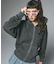 LOGO PATCH PIGMENT DYED ZIP UP SWEAT HOODIE