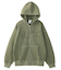 LOGO PATCH PIGMENT DYED ZIP UP SWEAT HOODIE