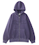 LOGO PATCH PIGMENT DYED ZIP UP SWEAT HOODIE