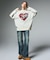 HEART LOGO JACQUARD KNIT TOP