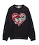 HEART LOGO JACQUARD KNIT TOP