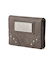 METAL LABEL FAUX LEATHER MINI WALLET