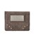 METAL LABEL FAUX LEATHER MINI WALLET
