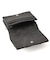 METAL LABEL FAUX LEATHER MINI WALLET