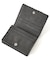 METAL LABEL FAUX LEATHER MINI WALLET