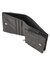 METAL LABEL FAUX LEATHER MINI WALLET