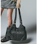 METAL LABEL FAUX LEATHER BAG