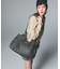 METAL LABEL FAUX LEATHER BAG