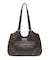 METAL LABEL FAUX LEATHER BAG
